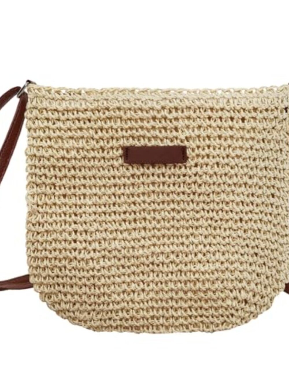 Handwoven Straw Crossbody Bag Woven Purse with Adjustable Strap